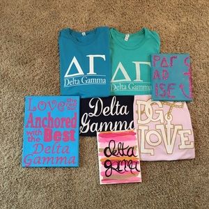 Delta Gamma T-Shirt and Canvas Lot